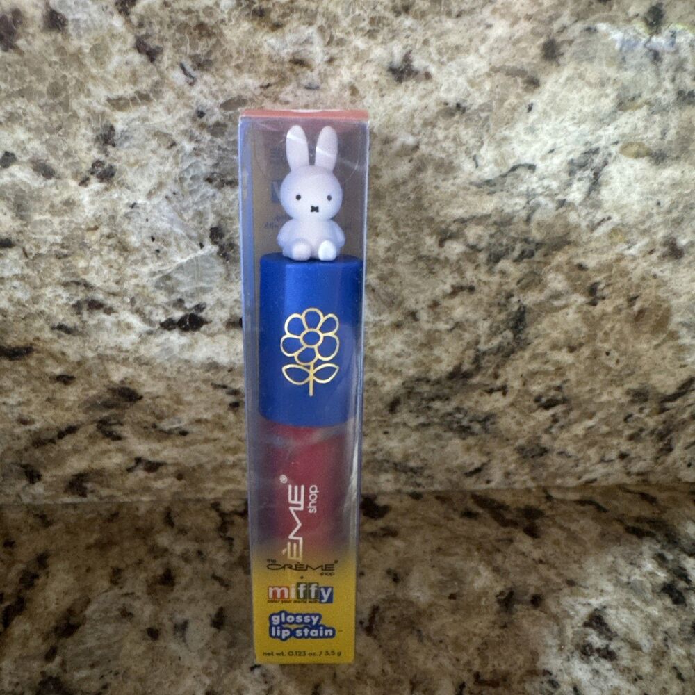 The Crème Shop Miffy Lip Stain, Glossy 0.12 Ounce (Pack of 1), Romantic Rose